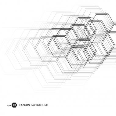 Soyut molekül arka plan. Altıgen kimya desen. Moleküler bilimsel araştırma. Moleküler altıgen kafes bileşimi. Tıp, bilim ve teknoloji tasarım vektör çizim.
