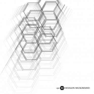Soyut molekül arka plan. Altıgen kimya desen. Moleküler bilimsel araştırma. Moleküler altıgen kafes bileşimi. Tıp, bilim ve teknoloji tasarım vektör çizim.