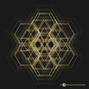 Soyut molekül arka plan. Altıgen kimya desen. Moleküler bilimsel araştırma. Moleküler altıgen kafes bileşimi. Tıp, bilim ve teknoloji tasarım vektör çizim.