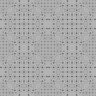 Sorunsuz teknoloji desen. Modern şık doku. Geometrik bilim ve teknoloji hareket tasarımı. Bilimsel vektör çizim.