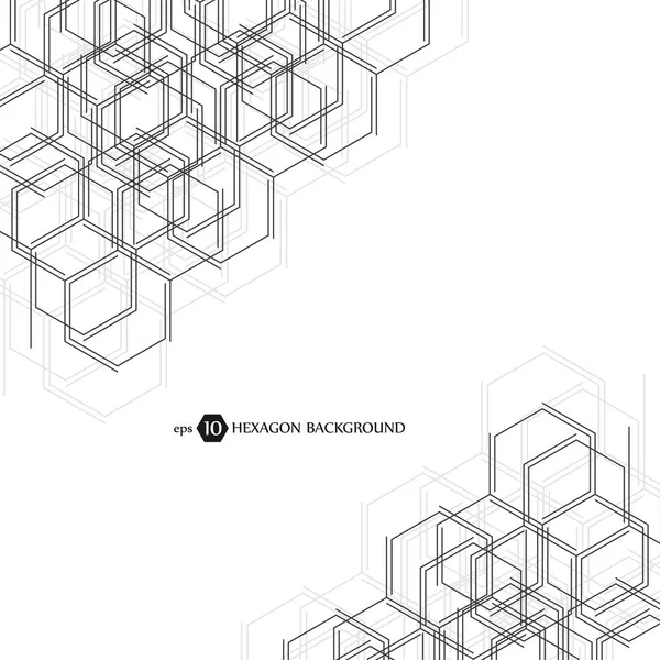 Hatszögű geometriai háttérrel. Teendő bemutatás a design és a szöveg. Minimális grafikai koncepció. EPS 10 vektor stock illusztráció. — Stock Vector