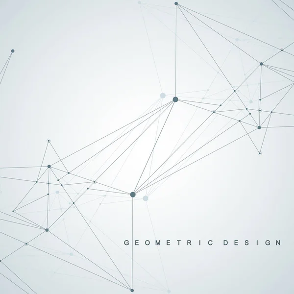 Globala nätverksanslutningar med pekar och fodrar. Wireframe bakgrund. Abstrakta anslutning struktur. Polygonal utrymme bakgrund. Vektorillustration — Stock vektor