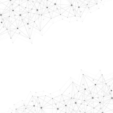 Tıp, bilim, teknoloji, Kimya için bilimsel molekül arka plan. Duvar kağıdı veya afiş bir Dna molekülleri ile. Vektör geometrik dinamik çizim.