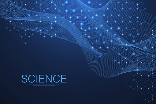 Bilimsel molekül arka plan DNA çift sarmal vektör çizimi ve sığ alan derinliği. DNA moleküllü gizemli duvar kağıdı ya da afiş. Sağlık ve bilimin yenilik düzeni.