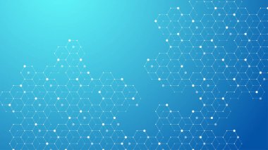 Soyut tıbbi geçmiş DNA araştırması, molekül, genetik, genom, DNA zinciri. Altılı, dalgalı, çizgili, noktalı genetik analiz sanat konsepti. Biyoteknoloji ağ konsepti molekülü, vektör