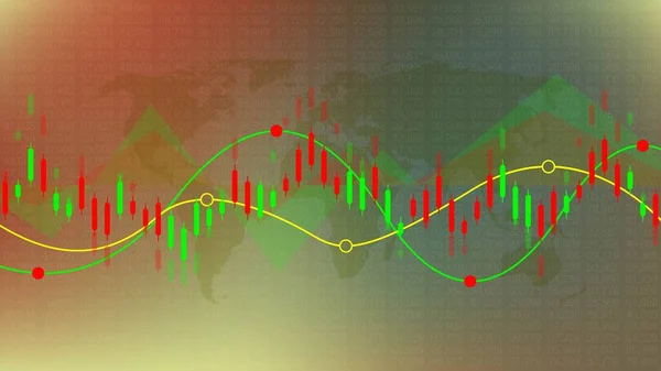 Kontekst rynku akcji lub wykresy transakcji forex dla koncepcji inwestycji finansowych. Prezentacja biznesowa dla Twojego projektu. Trendy w gospodarce, pomysły biznesowe i innowacje technologiczne. — Wektor stockowy