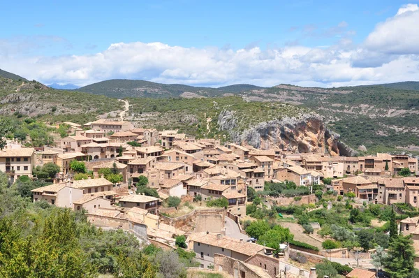 Old houses in the town of Alquezar — Stock Photo, Image