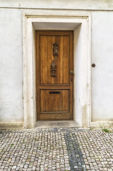 Gamla trädörr. — Stockfoto