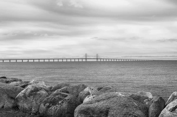 Ponte di Oresund tra Svezia e Danimarca — Foto Stock