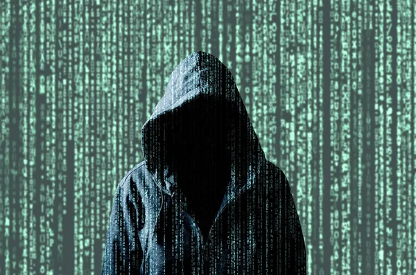 Anonymní počítačový hacker — Stock fotografie