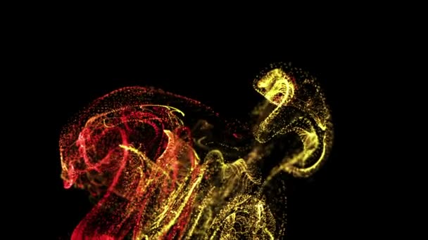 Абстрактна Частинка Темному Фоні — стокове відео