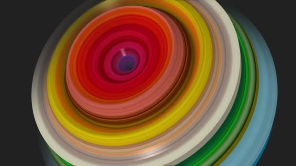 Psychedelic Patterns Abstract Shapes Animation Subtle Reflections Hypnotic Motion — Stock Video