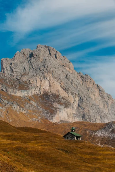 Malá Kaple Dolomitech Cestě Secedy Val Gardena Itálie Evropa — Stock fotografie