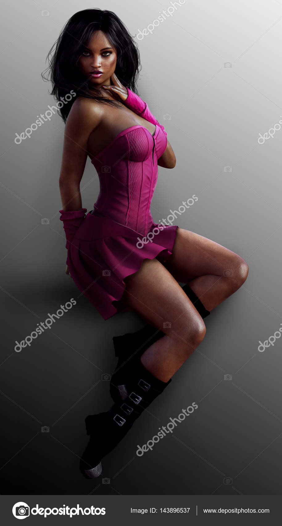 Beautiful Pinup Girl in Pink Stock Photo by ©Ravven 143896537
