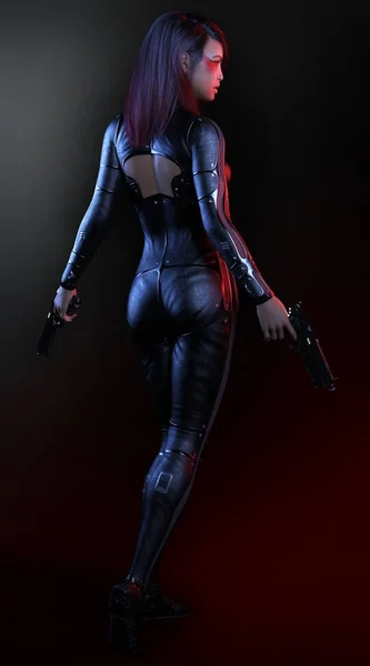 Sexy Sci Fi Assassin — Stok fotoğraf