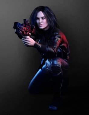 Sci Fi Assassin veya Space Marine deri