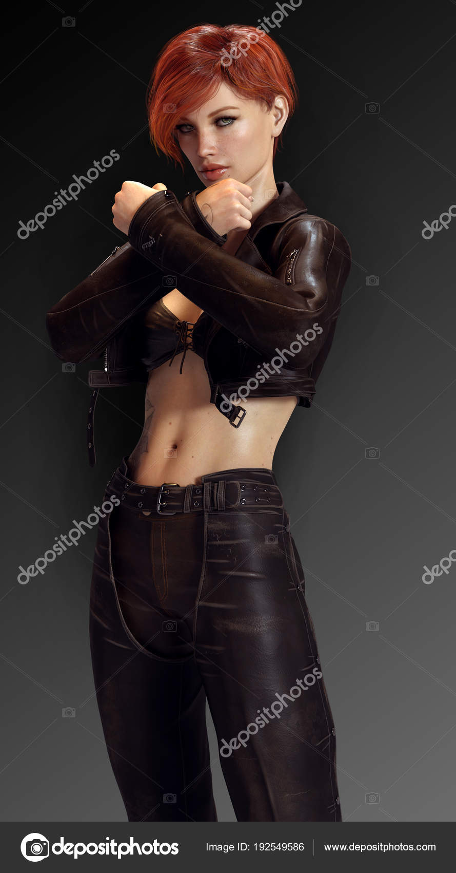 Premium Photo | Teenager biker girl isolated on blue wall posing with arms  at hip and smiling