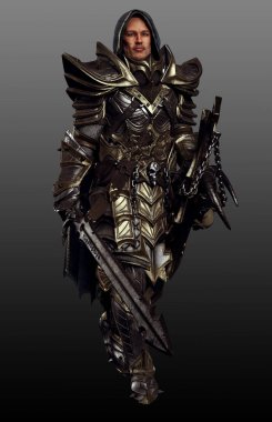 Zırhlı Kara Muhafız Fantezi Şövalyesi