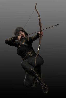 Yaşlı Fantezi Okçusu veya yaylı Ranger