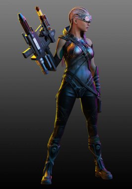 Bilim Kurgu ya da Siberpunk Savaş Meleği