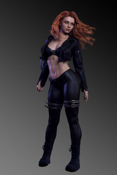 Рыжеволосая городская фантазия
