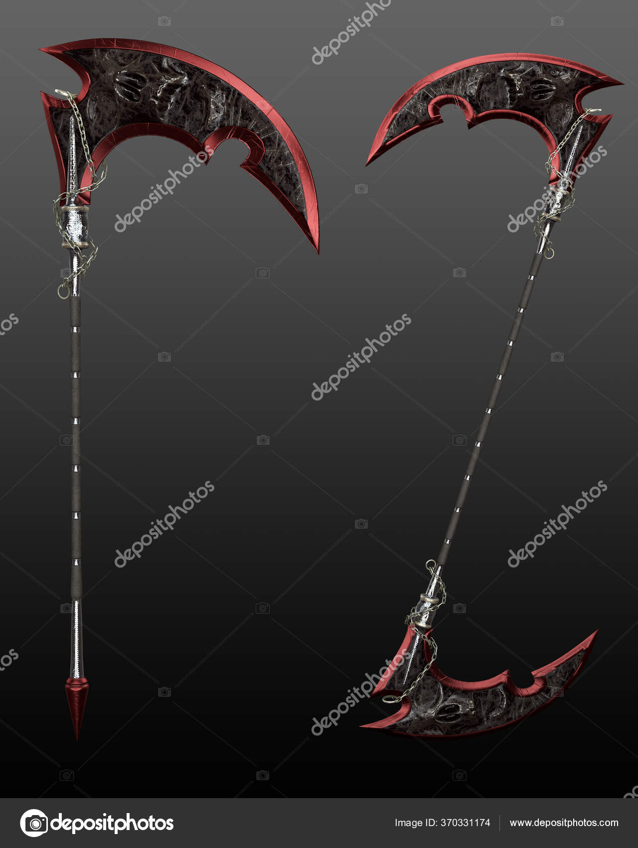 Dark Reaper Grim Reaper Scythe Two Variations Stock Photo by ©Ravven  370331174