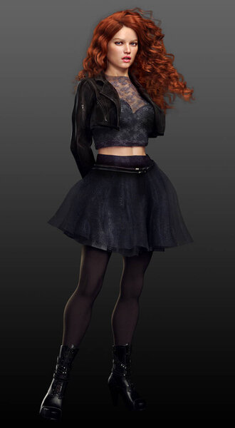 Городской волшебный маг Академии Фантазии с Красным Хайром