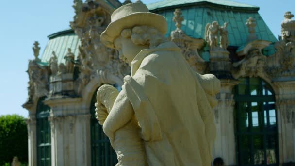 Slavný Palác Zwinger Drážďanech Saxrony Německo Červenec 2017 — Stock video