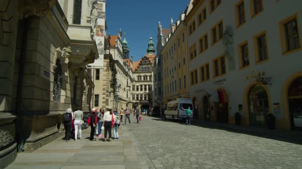 Старый Город Дрезден Июль 2017 — стоковое видео