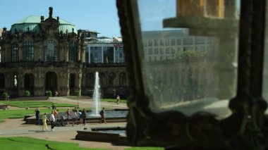 Ünlü Zwinger palace Dresden, Saxrony, Almanya, Temmuz 2017
