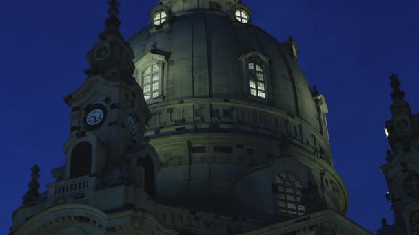 Dresden Frauenkirche Kelimenin Tam Anlamıyla Kilise Our Lady Bir Lutheran — Stok video