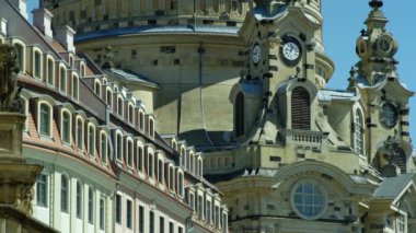 Dresden Frauenkirche (kelimenin tam anlamıyla kilise Our Lady) bir Lutheran Kilisesi, Dresden, Saxoni Anhalt, Almanya, Avrupa, Ağustos 2017
