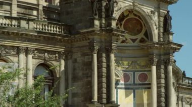 Semperoper, opera binası Saechsische Staatsoper Dresden (Sakson Devlet Opera), konser salonu, Dresden. Saxony, Almanya., Temmuz 2017