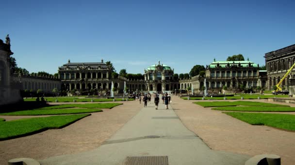 Famoso Palacio Zwinger Dresde Sajonia Alemania Jul 2017 — Vídeo de stock