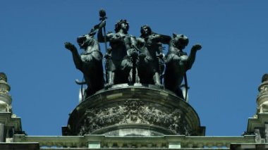 Semperoper, opera binası Saechsische Staatsoper Dresden (Sakson Devlet Opera), konser salonu, Dresden. Saxony, Almanya., Temmuz 2017