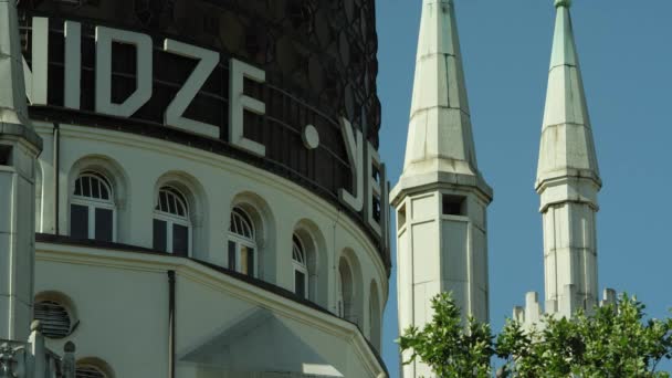 Yenidze Épület Egy Egykori Cigaretta Gyár Épület Amely Kölcsönöz Mecsetek — Stock videók