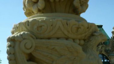 Ünlü Zwinger palace Dresden, Saxrony, Almanya, Temmuz 2017