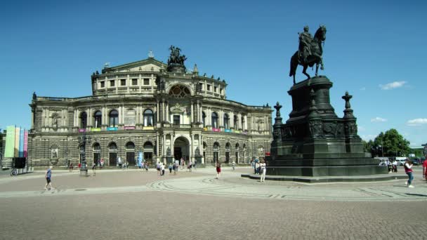 Semperoper Όπερα Δρέσδης Staatsoper Saechsische Σαξονική Κρατική Όπερα Μέγαρο Μουσικής — Αρχείο Βίντεο