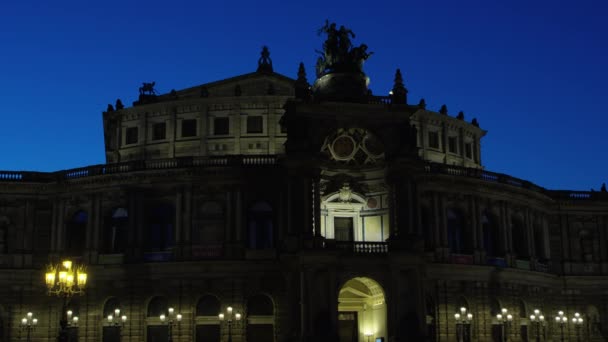 Semperoper Opera Binası Saechsische Staatsoper Dresden Sakson Devlet Opera Konser — Stok video