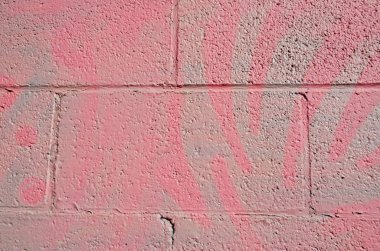 Tuğlalar, dokulu bir arka plan pembe ve gri boyalı