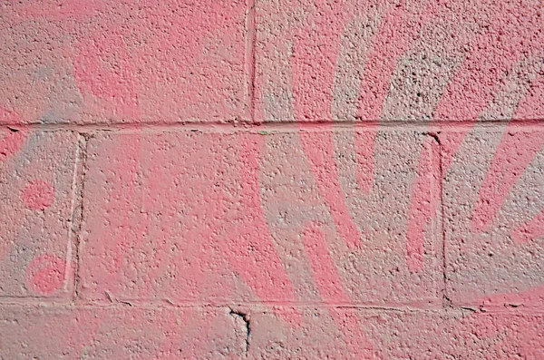 Tuğlalar, dokulu bir arka plan pembe ve gri boyalı
