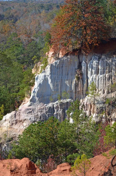 Vit Bluff Providence Kanjon State Park Står Som Höst Bladen — Stockfoto