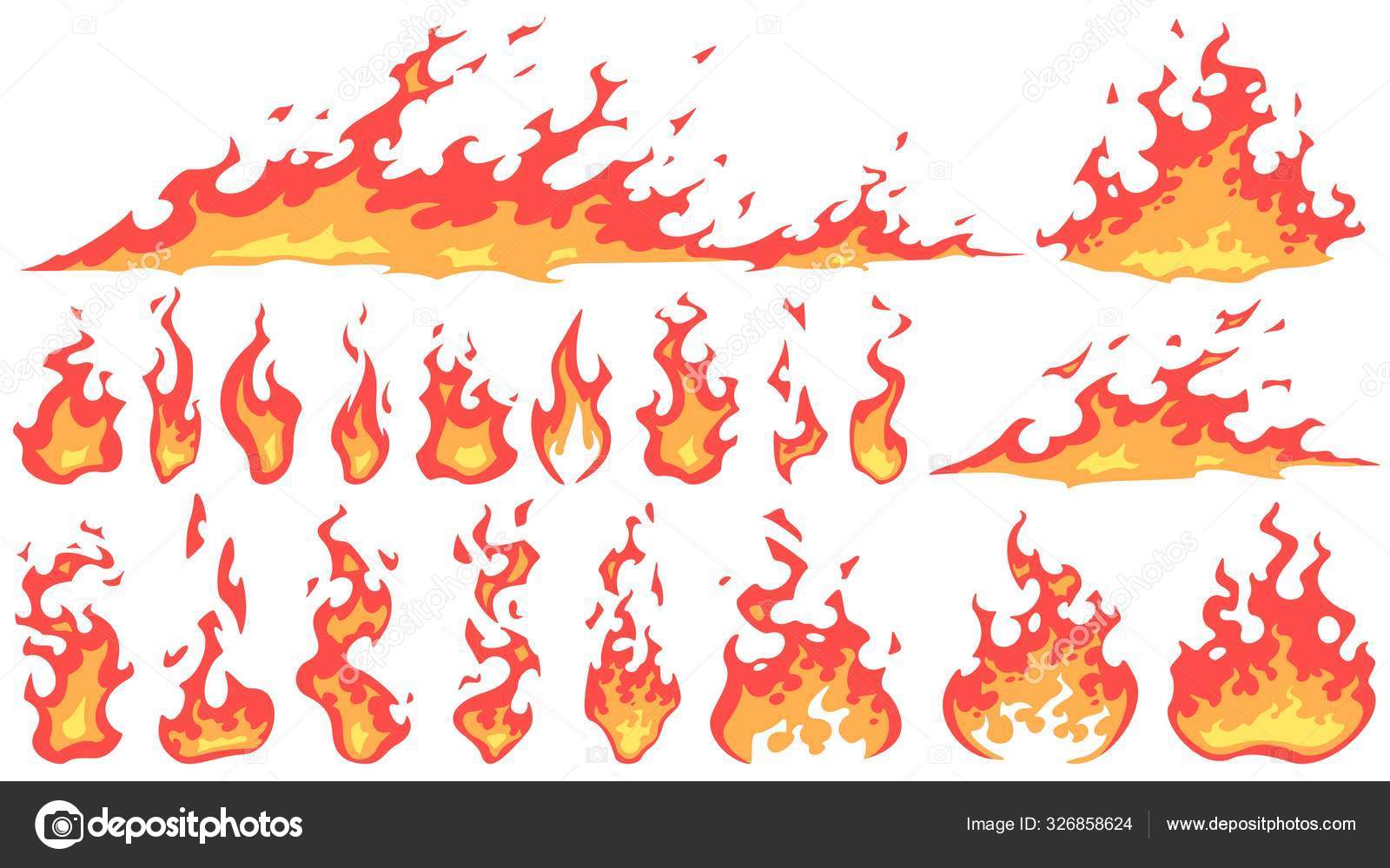 Ilustração Da Chama Dos Desenhos Animados Do Fogo Transparent