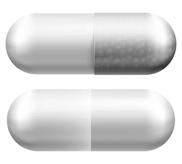 Medical pill. Vector illustration isolated on white background — Stock Vector