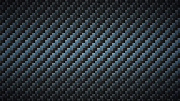 Zwarte koolstofvezel structuur. Donker metallic oppervlak, vezels weeft patroon en textuur composiet materiaal vector achtergrond — Stockvector