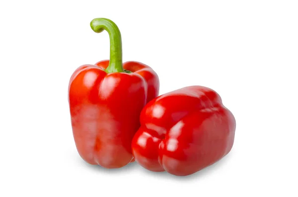 Paprika. Rode paprika. Geïsoleerd op een witte achtergrond. — Stockfoto