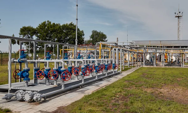 Indústria do gás, sistema de transporte de gás. Gasoduto . — Fotografia de Stock