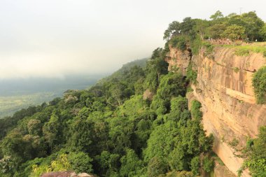Tayland cliff üzerinde sis