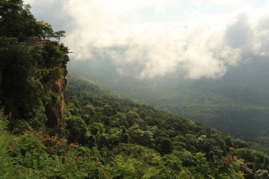 Tayland cliff üzerinde sis