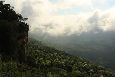 Tayland cliff üzerinde sis